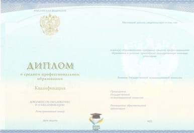 Диплом Ульяновского многопрофильного техникума СпецБланк 2014-2020 годов